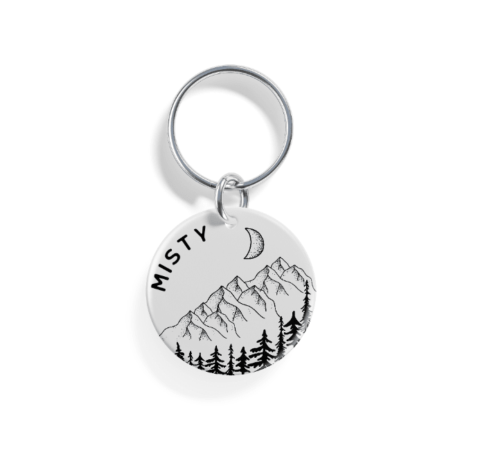 Moonlit Peaks | Pet ID Tag - Alpine Tails Pet Tags