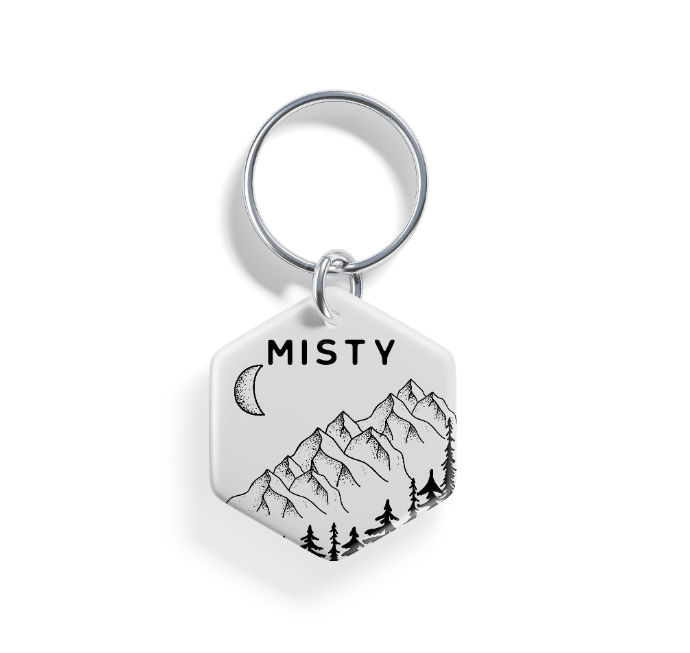 Moonlit Peaks  | Pet ID Tag