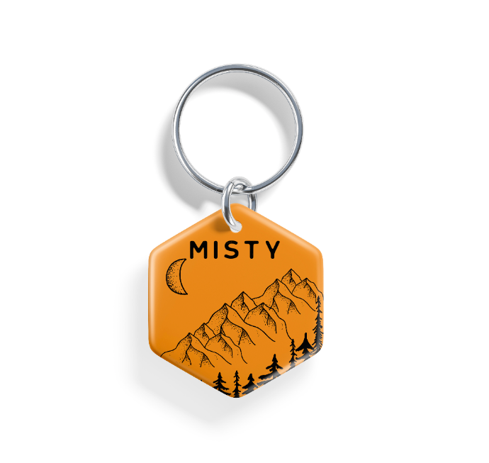 Moonlit Peaks  | Pet ID Tag