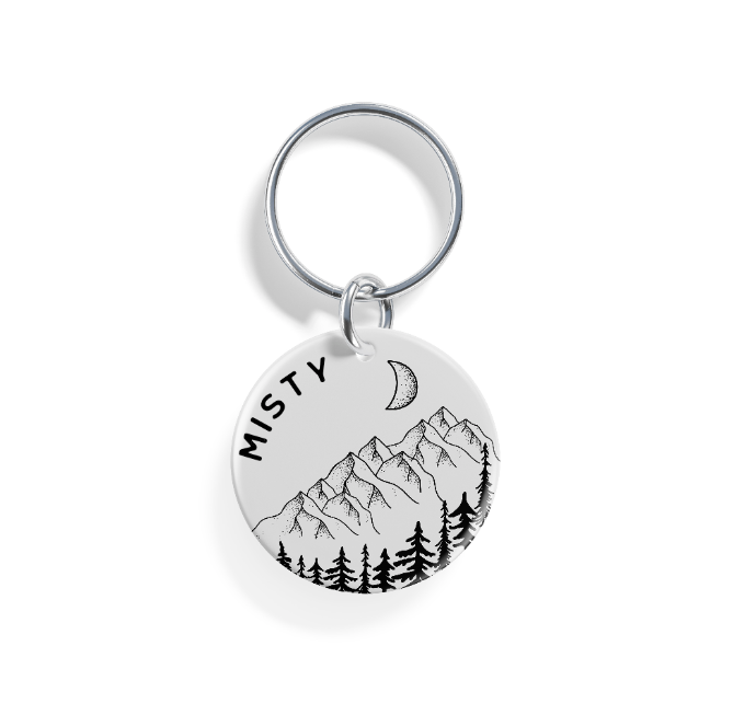 Moonlit Peaks  | Pet ID Tag