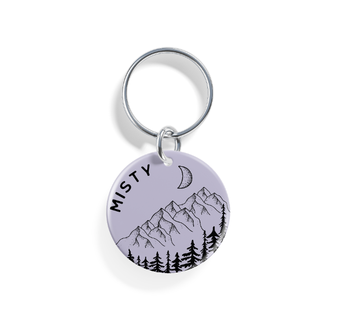 Moonlit Peaks  | Pet ID Tag