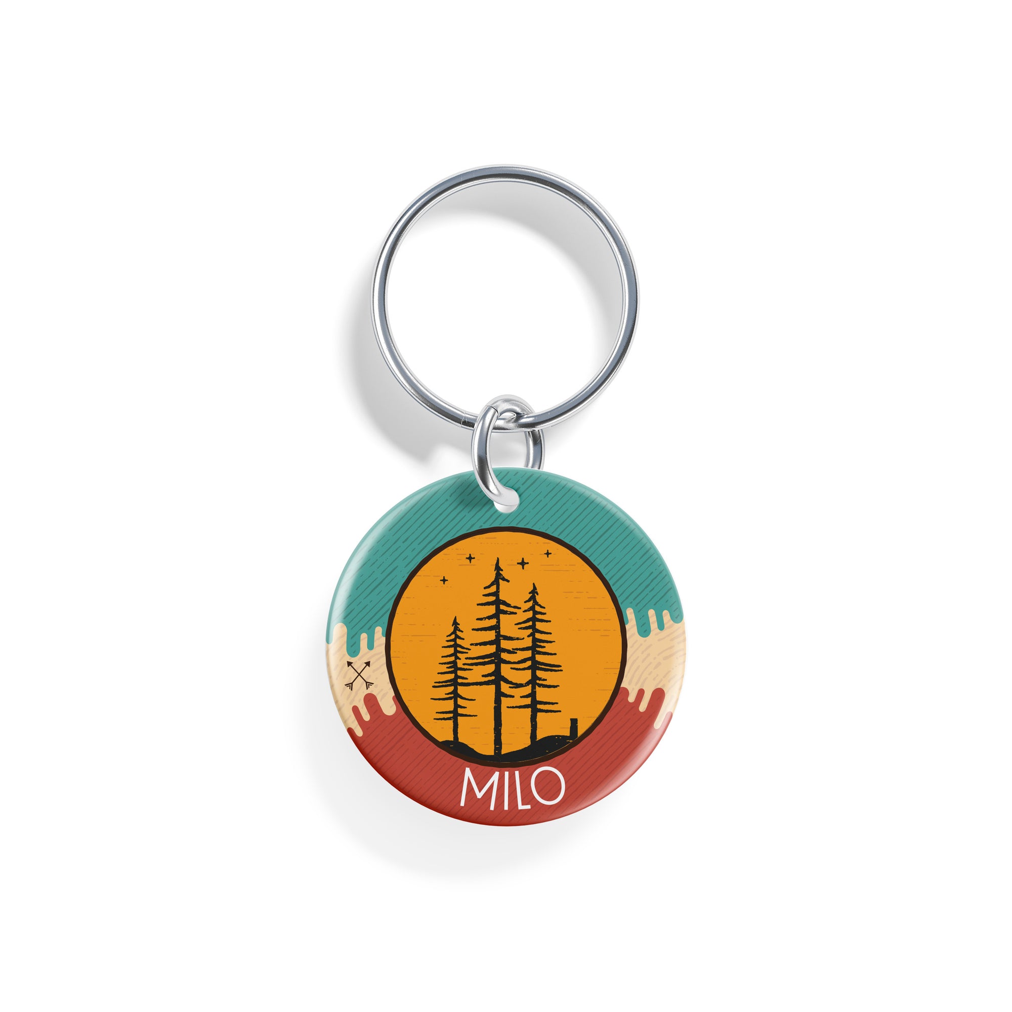 Wild Wolf / Wood | Pet ID Tag