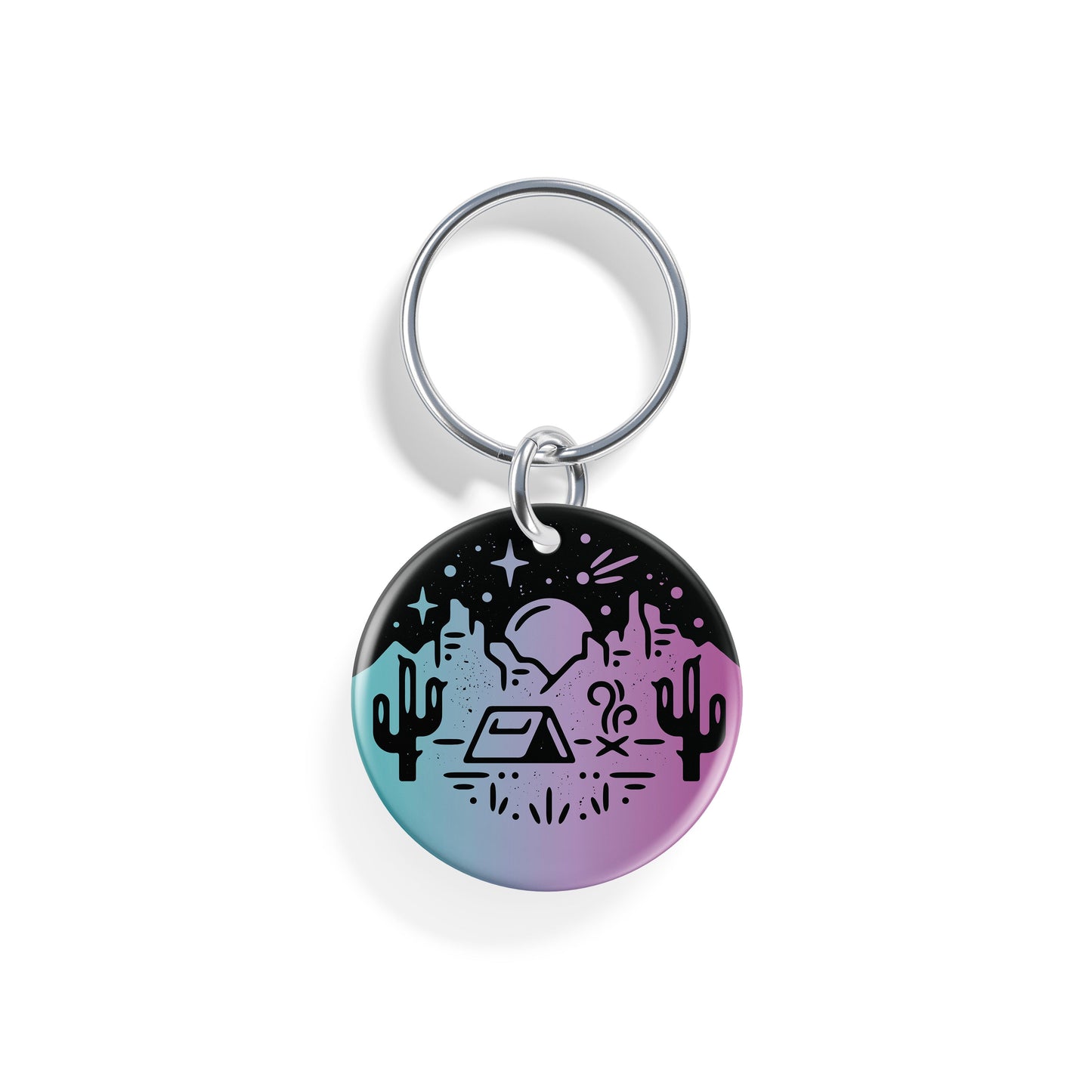 Desert Campout | Pet ID Tag - Alpine Tails Pet Tags