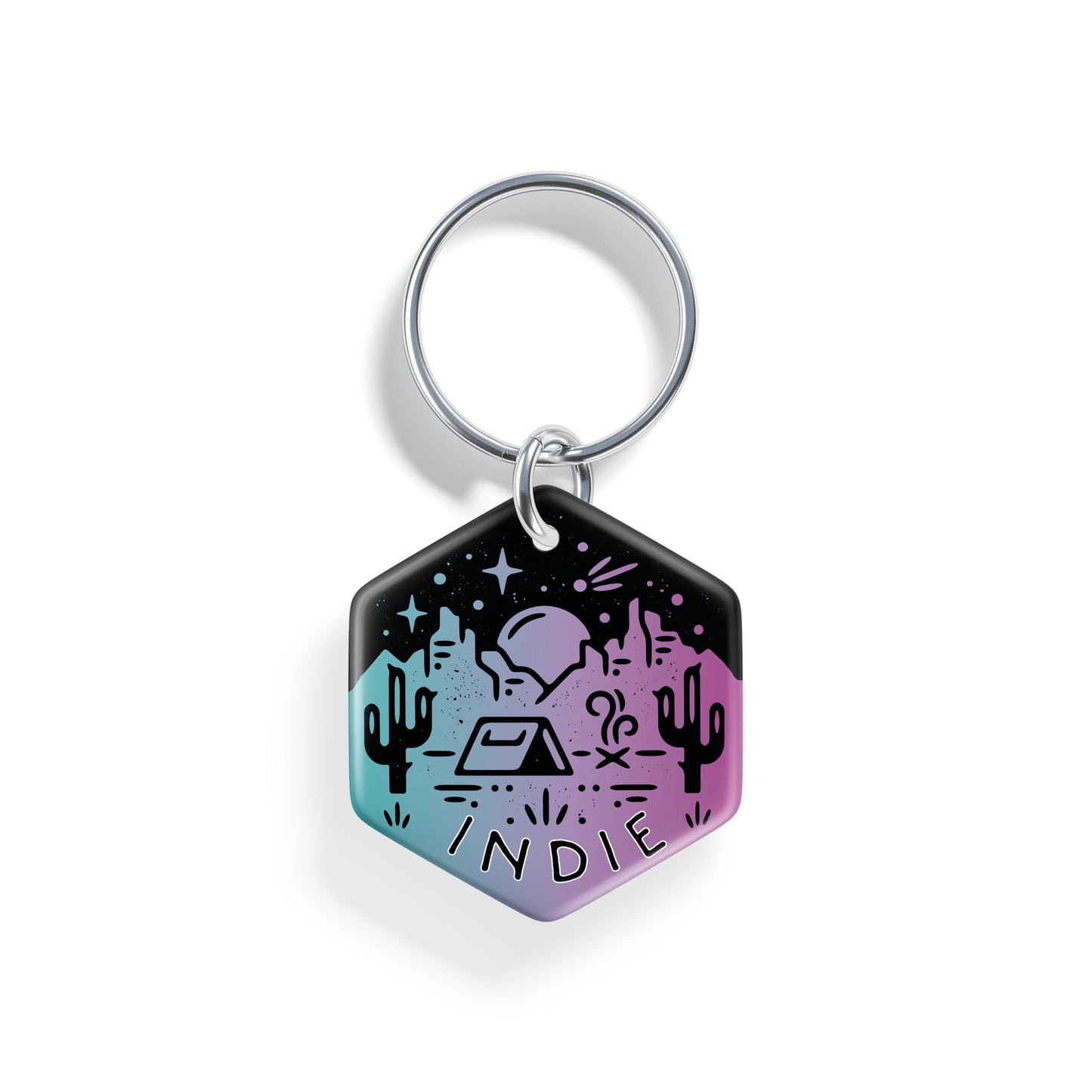 Desert Campout | Pet ID Tag - Alpine Tails Pet Tags