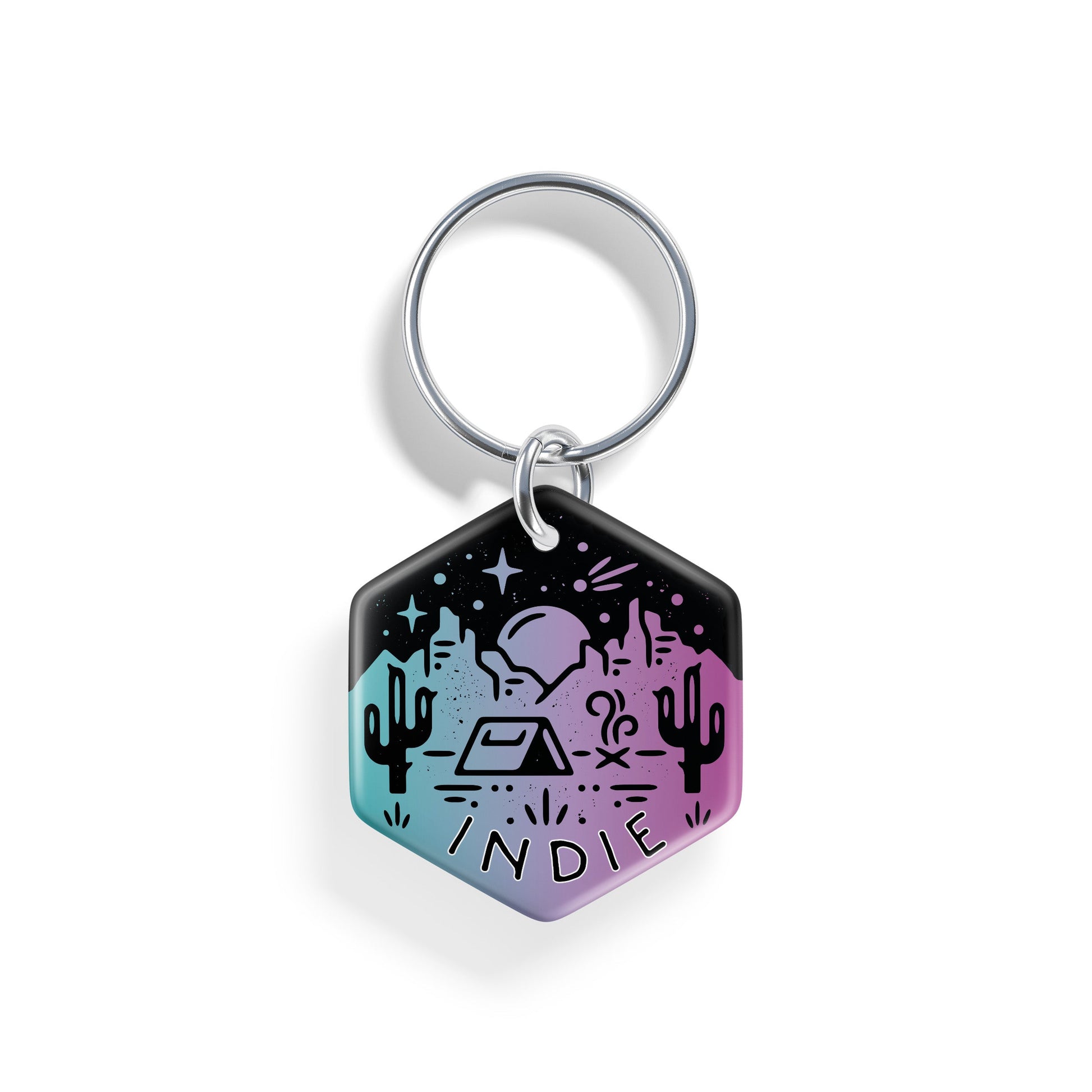 Desert Campout | Pet ID Tag - Alpine Tails Pet Tags