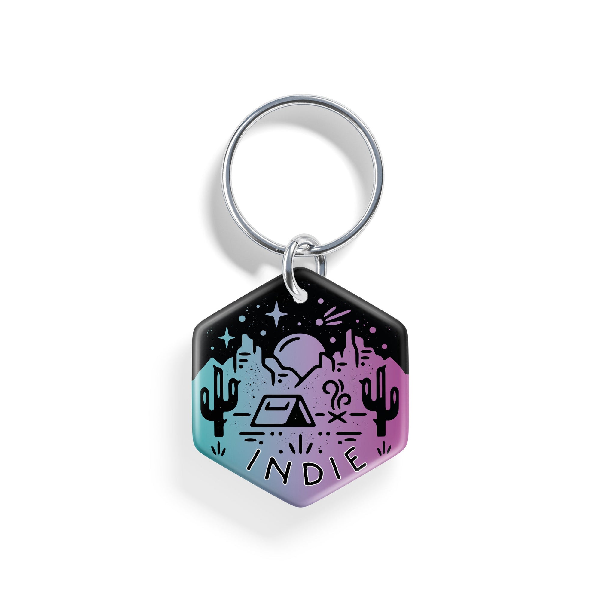 Desert Campout | Pet ID Tag - Alpine Tails Pet Tags