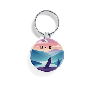 Dusk Begins | Pet ID Tag - Alpine Tails Pet Tags