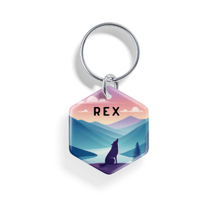 Dusk Begins | Pet ID Tag - Alpine Tails Pet Tags