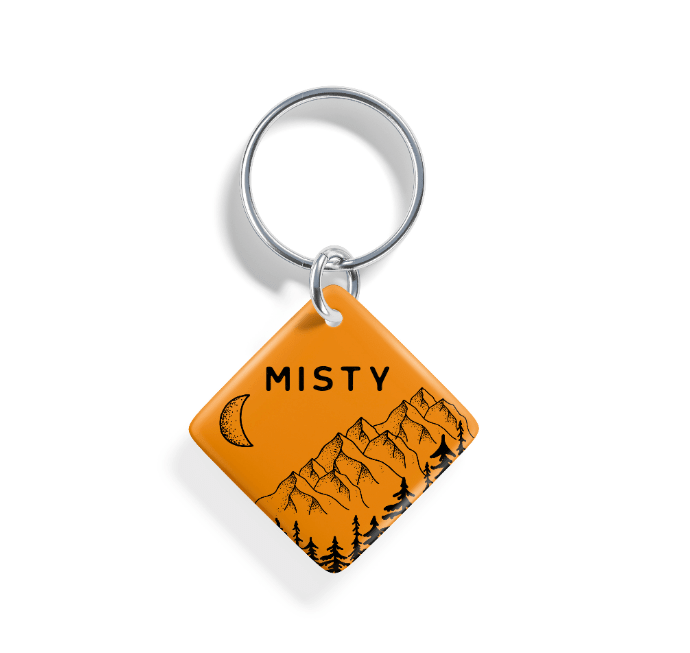 Moonlit Peaks | Pet ID Tag - Alpine Tails Pet Tags