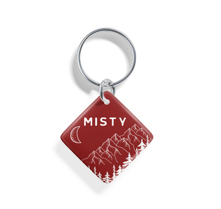 Moonlit Peaks | Pet ID Tag - Alpine Tails Pet Tags