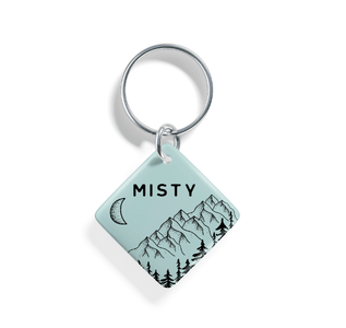 Moonlit Peaks | Pet ID Tag - Alpine Tails Pet Tags
