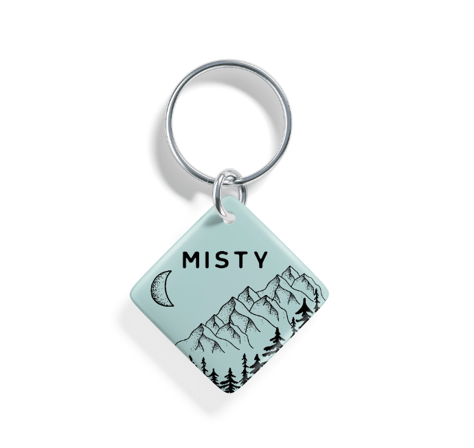 Moonlit Peaks | Pet ID Tag - Alpine Tails Pet Tags