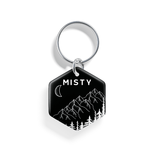 Moonlit Peaks | Pet ID Tag - Alpine Tails Pet Tags