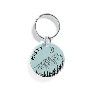 Moonlit Peaks | Pet ID Tag - Alpine Tails Pet Tags