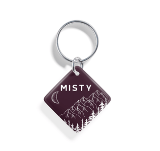 Moonlit Peaks | Pet ID Tag - Alpine Tails Pet Tags