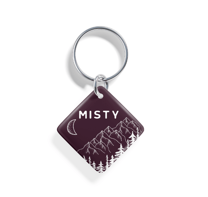 Moonlit Peaks | Pet ID Tag - Alpine Tails Pet Tags