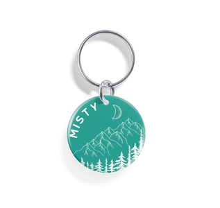 Moonlit Peaks | Pet ID Tag - Alpine Tails Pet Tags