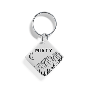 Moonlit Peaks | Pet ID Tag - Alpine Tails Pet Tags