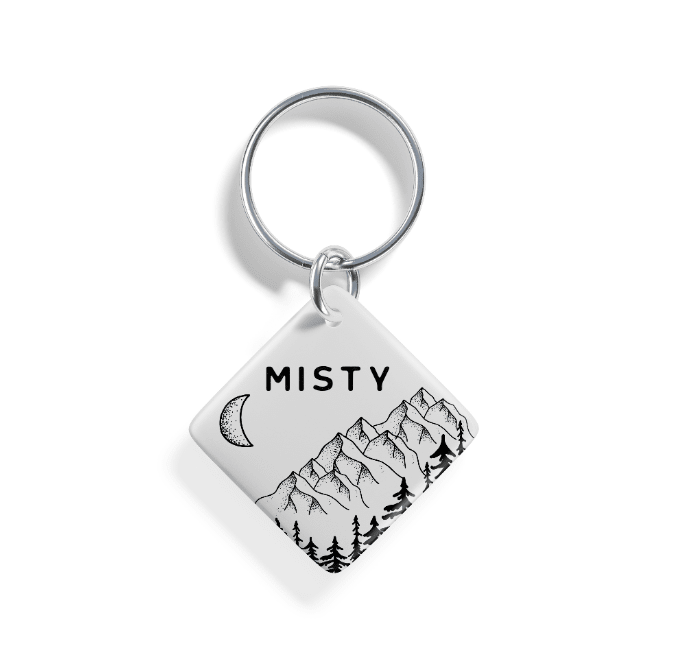 Moonlit Peaks | Pet ID Tag - Alpine Tails Pet Tags