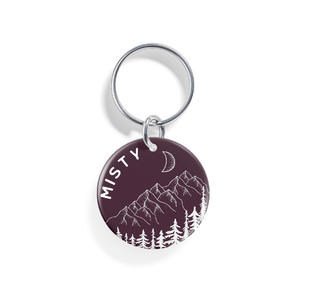 Moonlit Peaks | Pet ID Tag - Alpine Tails Pet Tags