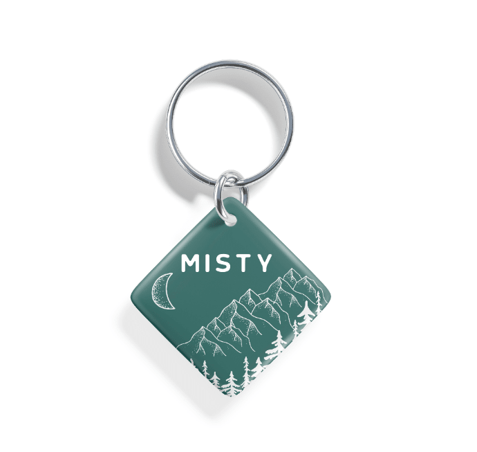 Moonlit Peaks | Pet ID Tag - Alpine Tails Pet Tags