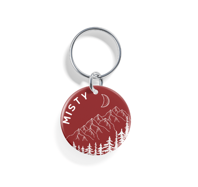 Moonlit Peaks | Pet ID Tag - Alpine Tails Pet Tags
