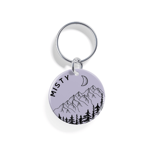 Moonlit Peaks | Pet ID Tag - Alpine Tails Pet Tags