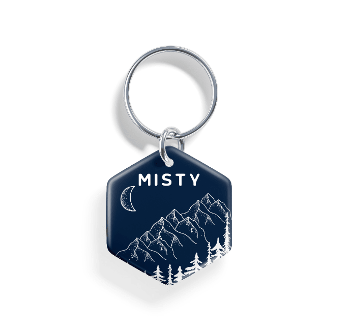 Moonlit Peaks | Pet ID Tag - Alpine Tails Pet Tags