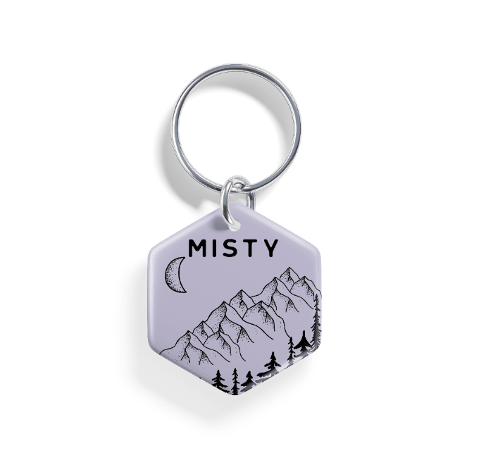 Moonlit Peaks | Pet ID Tag - Alpine Tails Pet Tags