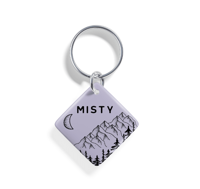 Moonlit Peaks | Pet ID Tag - Alpine Tails Pet Tags
