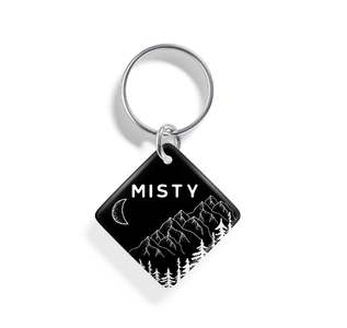 Moonlit Peaks | Pet ID Tag - Alpine Tails Pet Tags