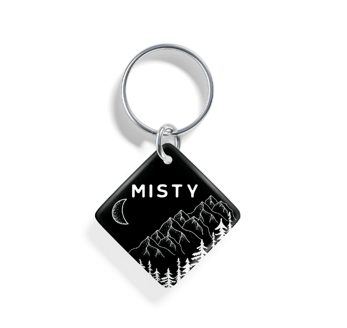 Moonlit Peaks | Pet ID Tag - Alpine Tails Pet Tags