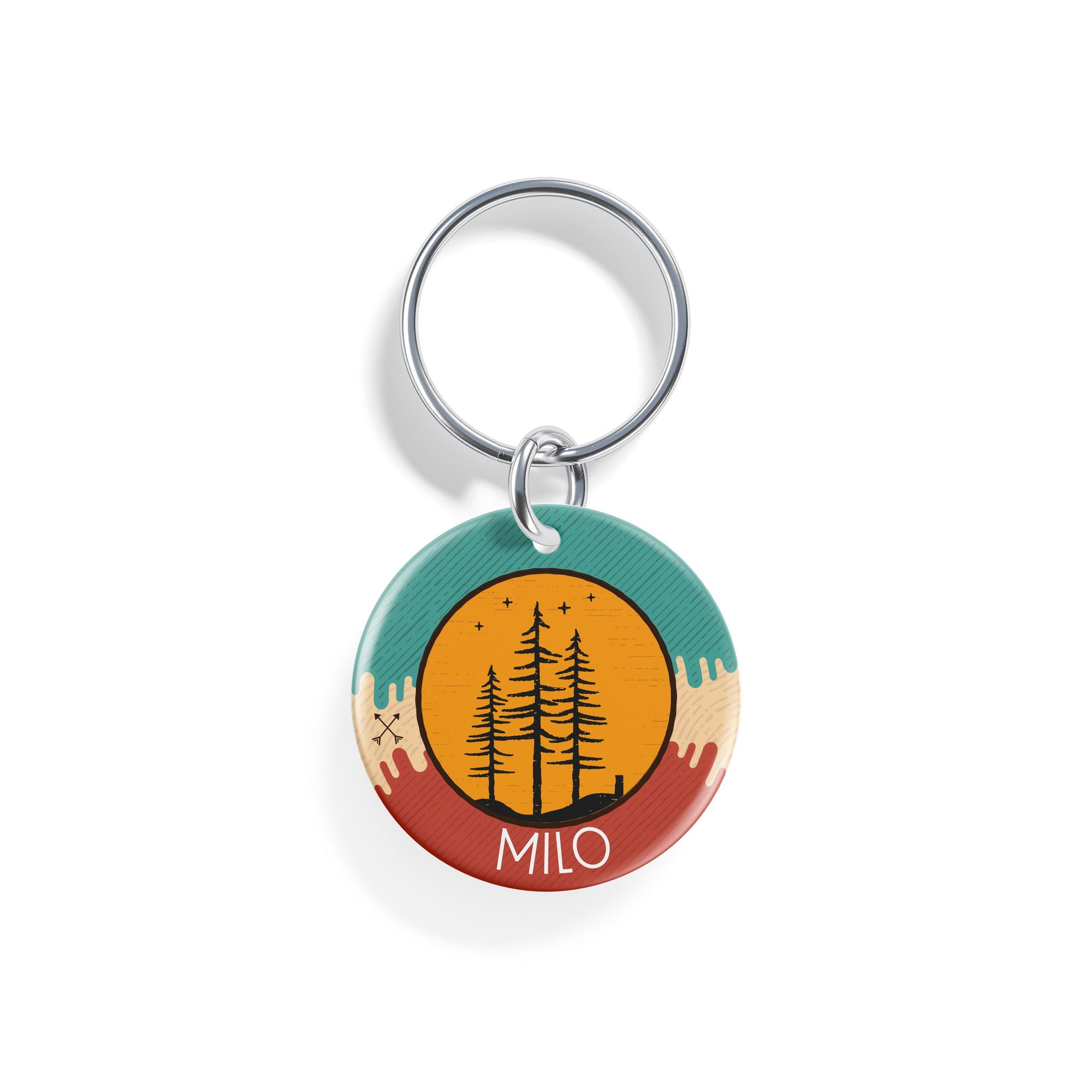 Wild Wolf / Wood | Pet ID Tag - Alpine Tails Pet Tags