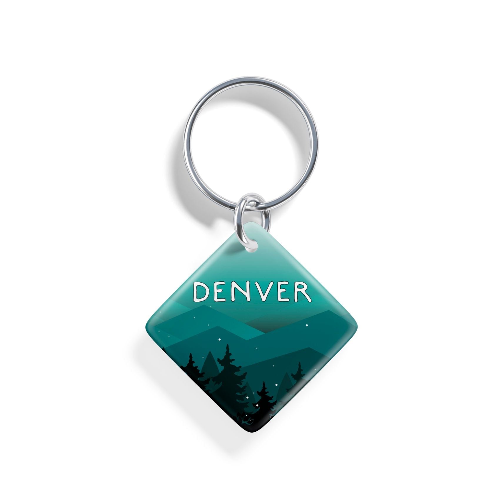 Teal Skies | Pet ID Tag - Alpine Tails Pet Tags