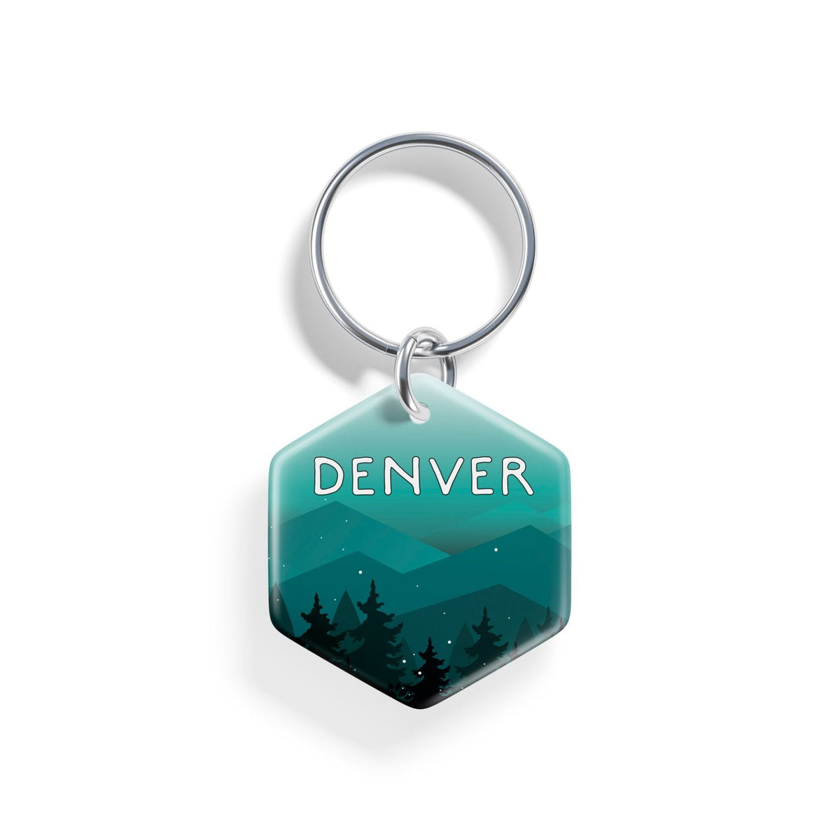 Teal Skies | Pet ID Tag - Alpine Tails Pet Tags